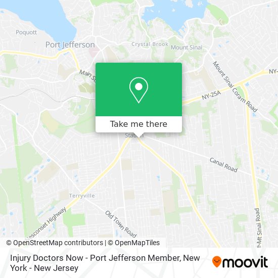 Mapa de Injury Doctors Now - Port Jefferson Member