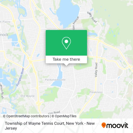 Township of Wayne Tennis Court map