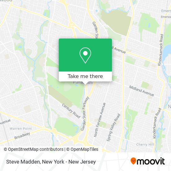 naranja Aventurarse oscuro How to get to Steve Madden in Paramus, Nj by Bus or Subway?