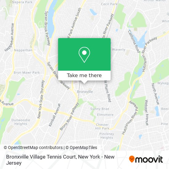 Bronxville Village Tennis Court map