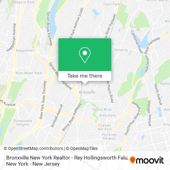 Bronxville New York Realtor - Rey Hollingsworth Falu map