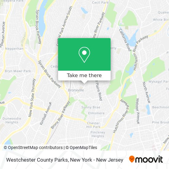 Westchester County Parks map