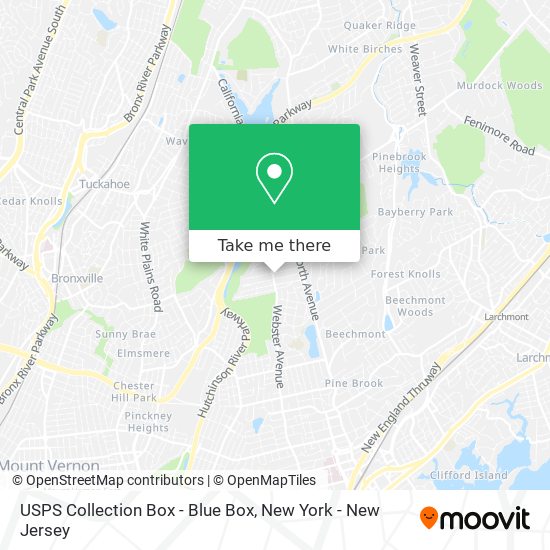 USPS Collection Box - Blue Box map