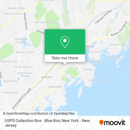 Mapa de USPS Collection Box - Blue Box