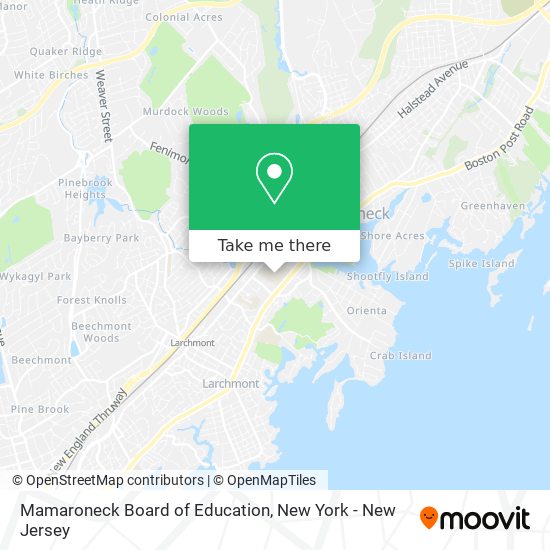 Mamaroneck Board of Education map