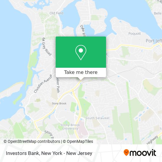 Investors Bank map