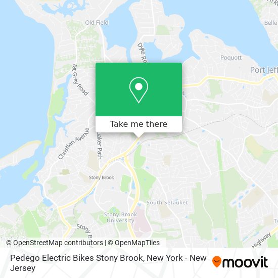 Pedego Electric Bikes Stony Brook map