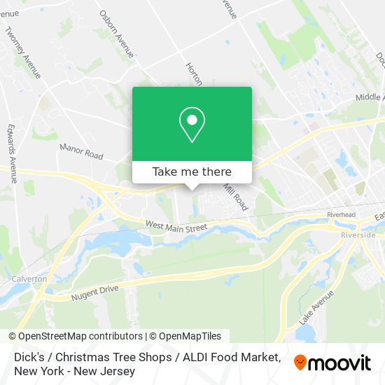 Dick's / Christmas Tree Shops / ALDI Food Market map