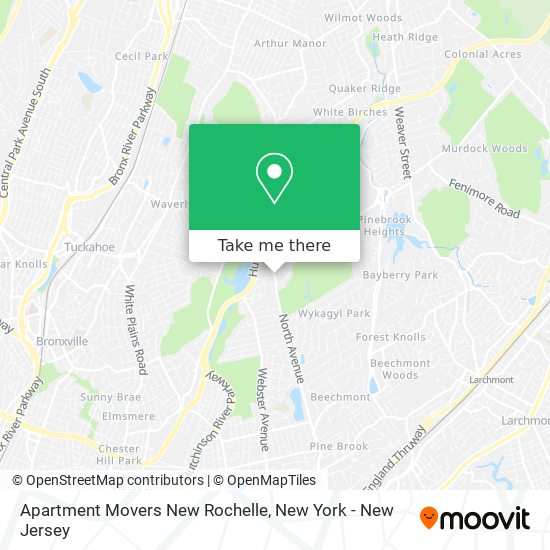 Mapa de Apartment Movers New Rochelle