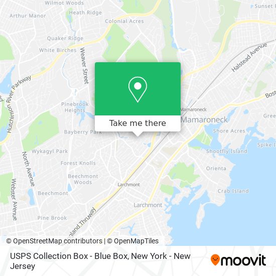 Mapa de USPS Collection Box - Blue Box