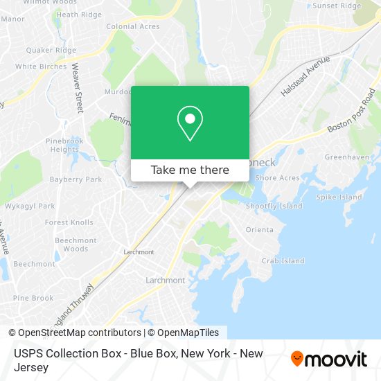 USPS Collection Box - Blue Box map