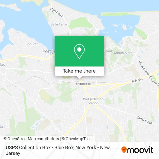 USPS Collection Box - Blue Box map