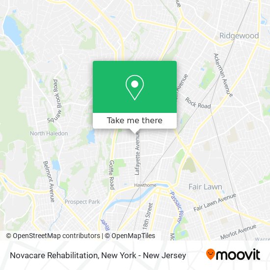 Mapa de Novacare Rehabilitation