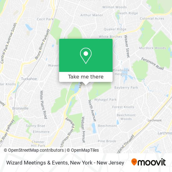 Mapa de Wizard Meetings & Events