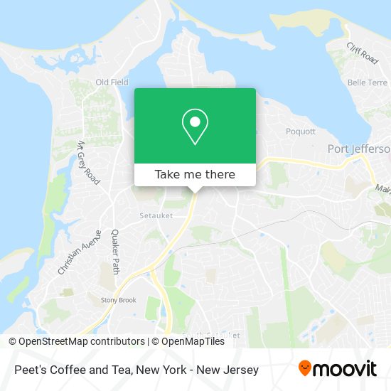 Peet's Coffee and Tea map