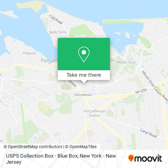 USPS Collection Box - Blue Box map