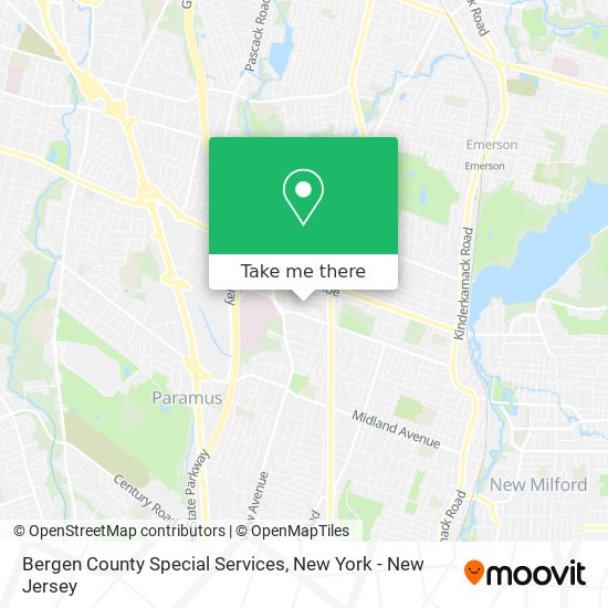 Bergen County Special Services map