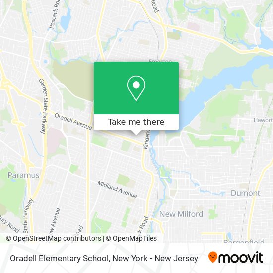 Oradell Elementary School map