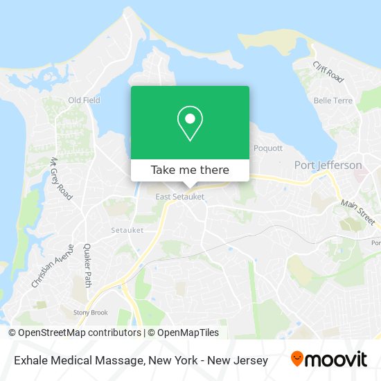 Exhale Medical Massage map