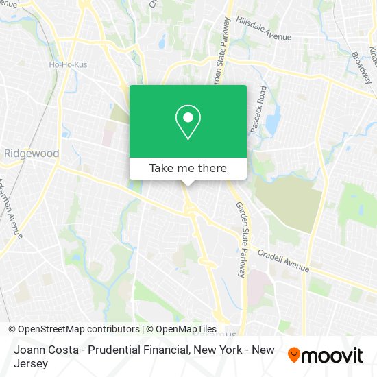 Joann Costa - Prudential Financial map