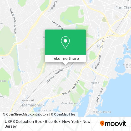 Mapa de USPS Collection Box - Blue Box