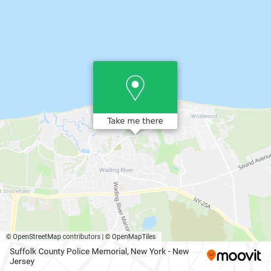 Suffolk County Police Memorial map