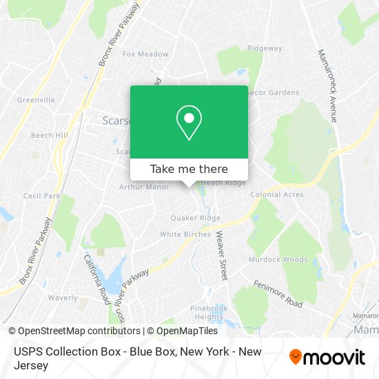 USPS Collection Box - Blue Box map