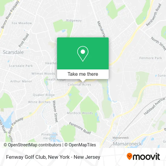 Fenway Golf Club map