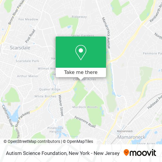 Autism Science Foundation map