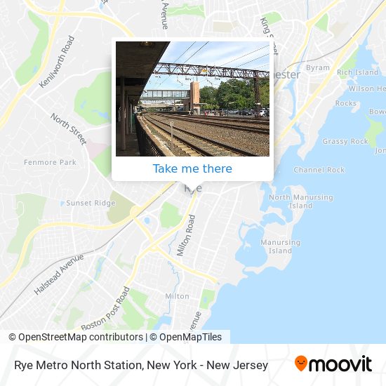 Rye Metro North Station map