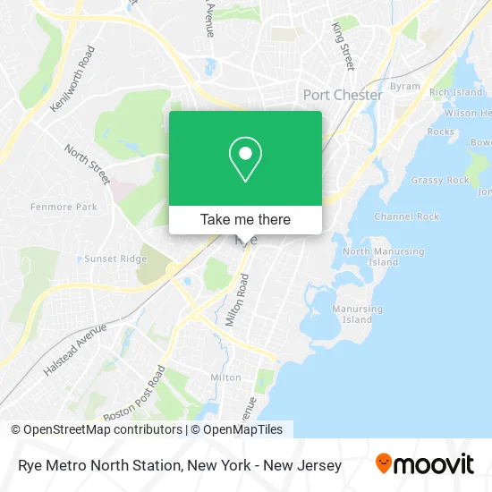 Rye Metro North Station map