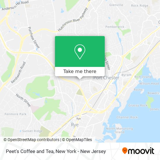 Peet's Coffee and Tea map