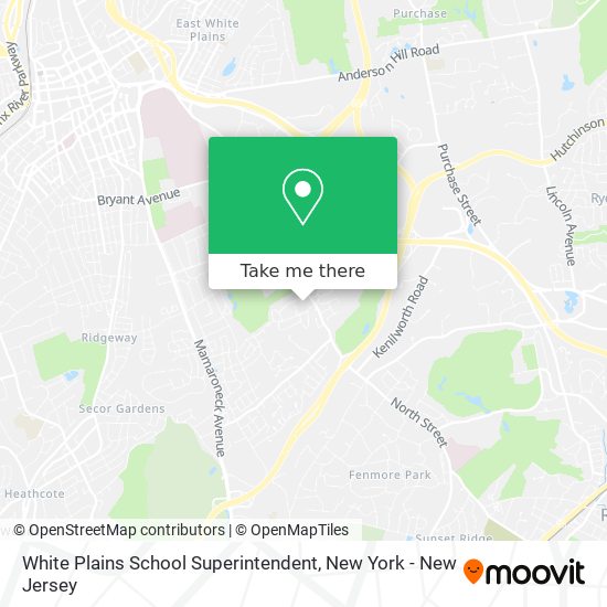 Mapa de White Plains School Superintendent