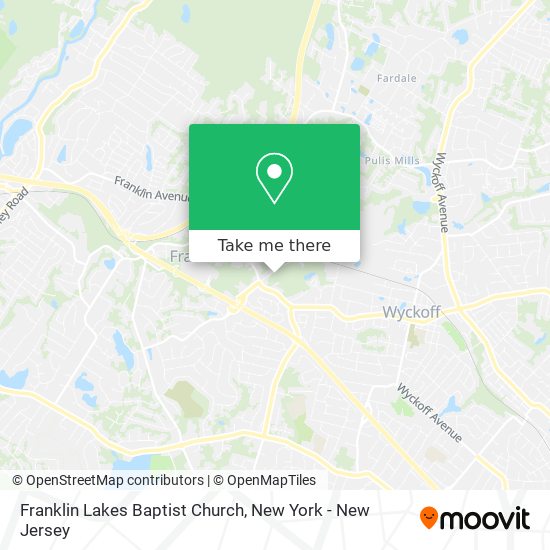 Franklin Lakes Baptist Church map