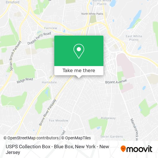 USPS Collection Box - Blue Box map