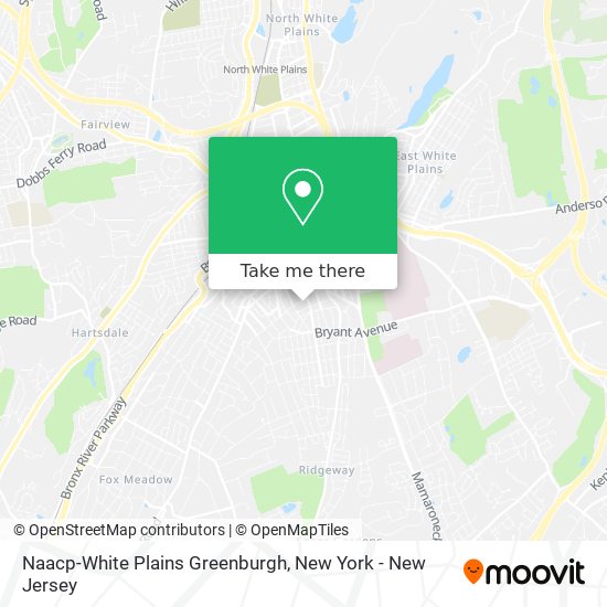 Naacp-White Plains Greenburgh map