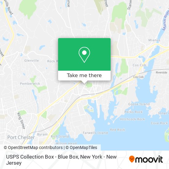 Mapa de USPS Collection Box - Blue Box