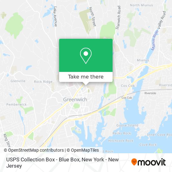 USPS Collection Box - Blue Box map