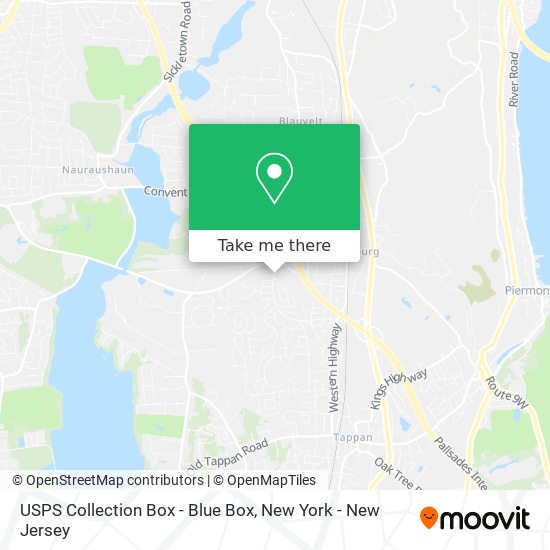 Mapa de USPS Collection Box - Blue Box