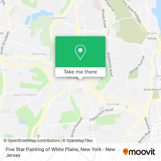 Mapa de Five Star Painting of White Plains