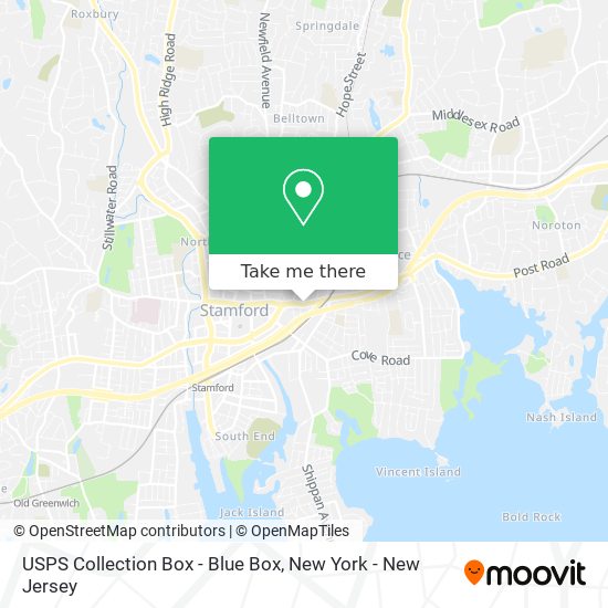 Mapa de USPS Collection Box - Blue Box