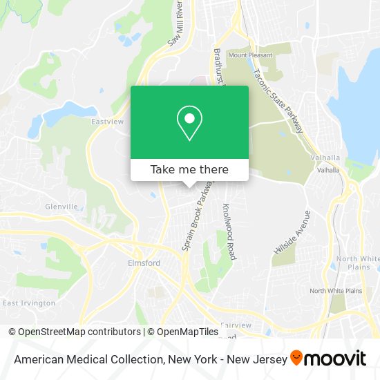 American Medical Collection map