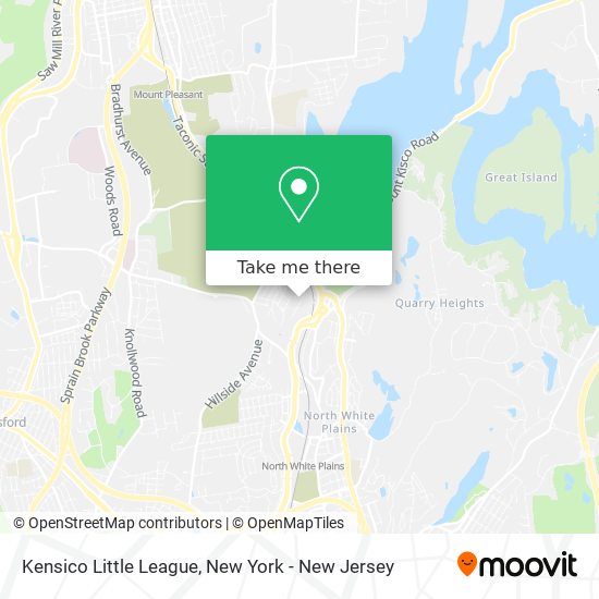 Kensico Little League map