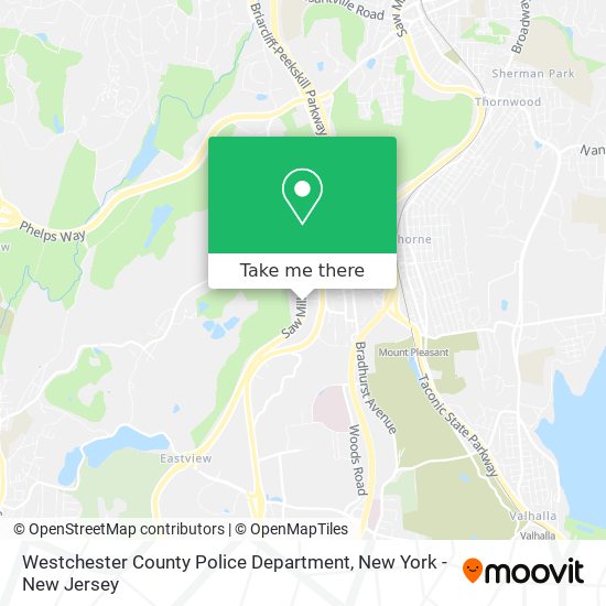 Mapa de Westchester County Police Department