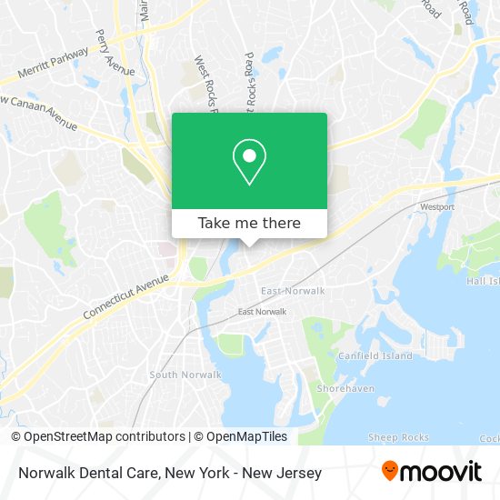 Mapa de Norwalk Dental Care