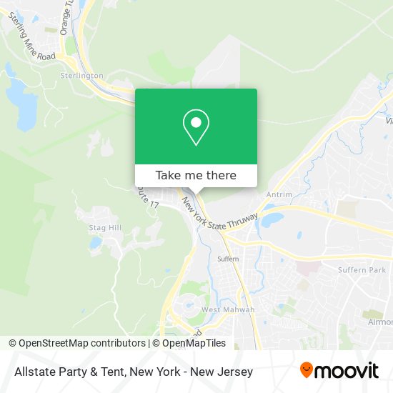 Allstate Party & Tent map