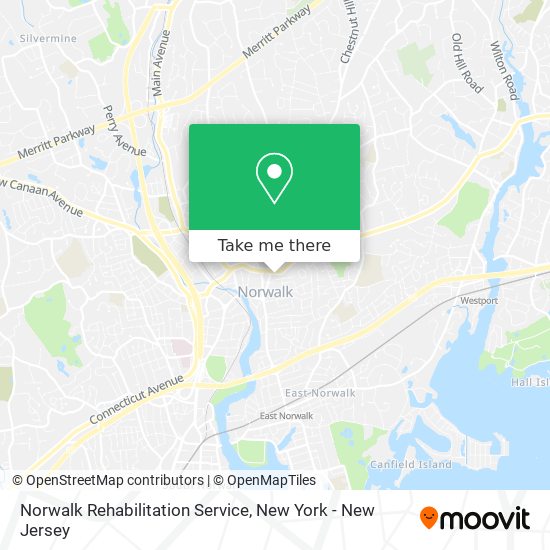 Norwalk Rehabilitation Service map