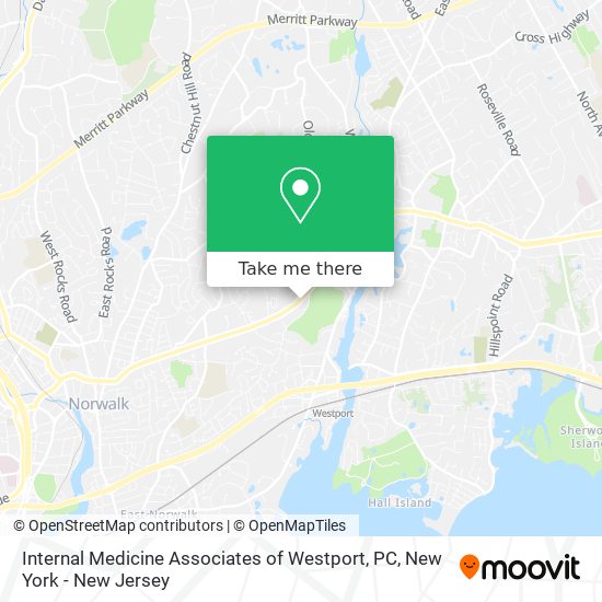 Internal Medicine Associates of Westport, PC map