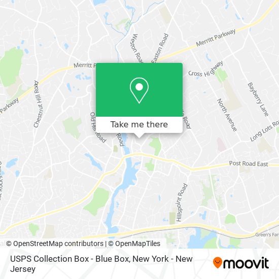 USPS Collection Box - Blue Box map