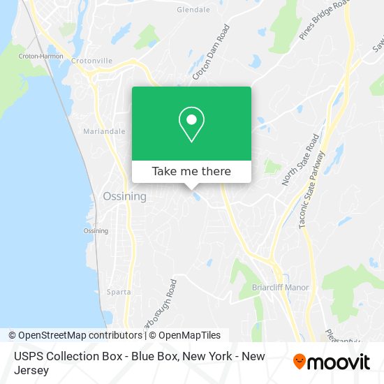 USPS Collection Box - Blue Box map